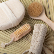 Massage brushes and washcloths